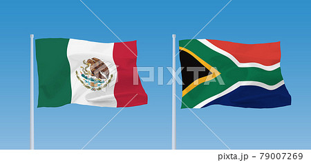 メキシコと南アフリカ共和国の国旗