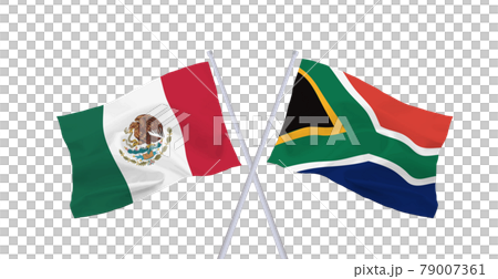 Flags of Mexico and South Africa 79007361