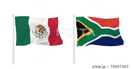 メキシコと南アフリカ共和国の国旗