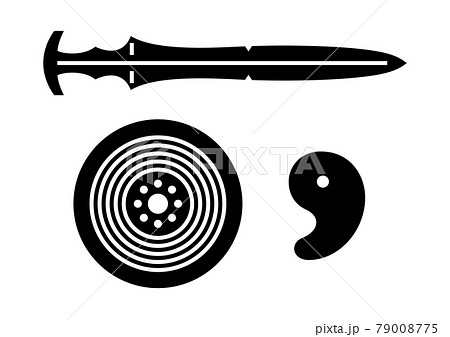 三種の神器のピクトグラム:塗り 三種の神器のピクトグラム:塗り 79008775