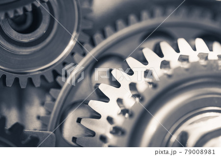 engine gear wheels, industrial background 79008981