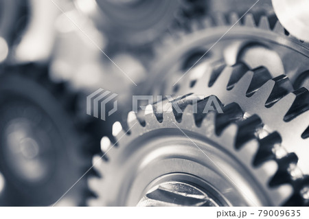 engine gear wheels, industrial background 79009635