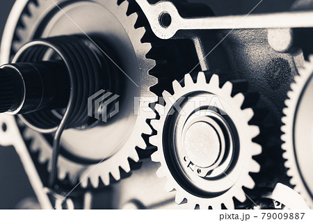 engine gear wheels, industrial background engine gear wheels, industrial background 79009887