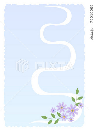 喪中はがき シンプルな花の背景のイラスト素材