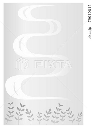 喪中はがき シンプルな草の背景 喪中はがき シンプルな草の背景 79010012