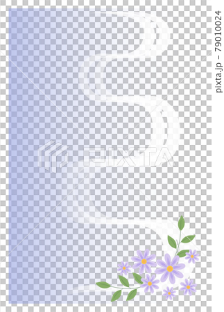 喪中はがき　シンプルな花の背景 79010024