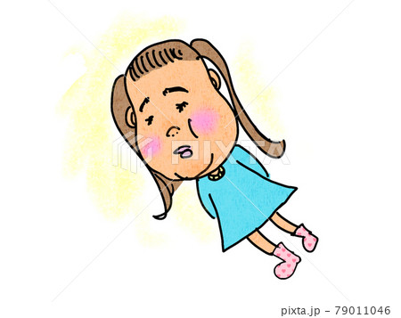 恥ずかしいと頬を染める子供 79011046