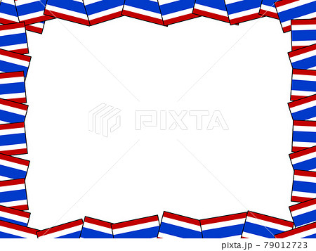 タイの国旗フレームのイラスト素材