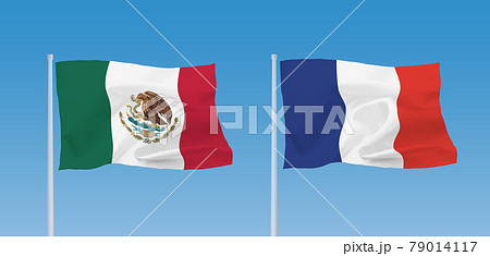 フランスとメキシコ合衆国の国旗