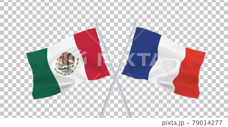 フランスとメキシコ合衆国の国旗 フランスとメキシコ合衆国の国旗 79014277