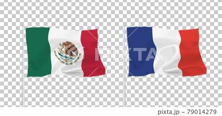 フランスとメキシコ合衆国の国旗 フランスとメキシコ合衆国の国旗 79014279
