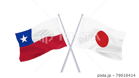 日本とチリ共和国の国旗