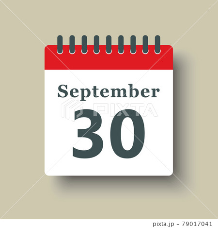 Icon day date 30 September, template calendar page 79017041