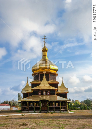 Wooden church in Sergeevka resort, Ukraine Wooden church in Sergeevka resort, Ukraine 79017778