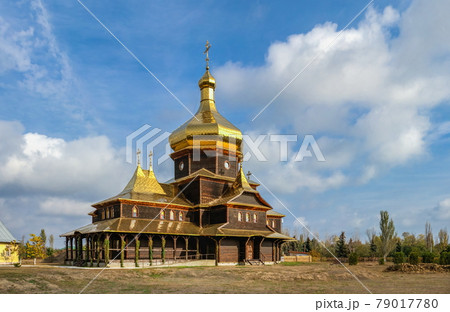 Wooden church in Sergeevka resort, Ukraine Wooden church in Sergeevka resort, Ukraine 79017780