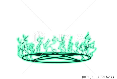 緑のダークな電撃魔法陣 79018233