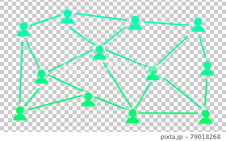綠色人形網絡剪影 綠色人形網絡剪影 79018268