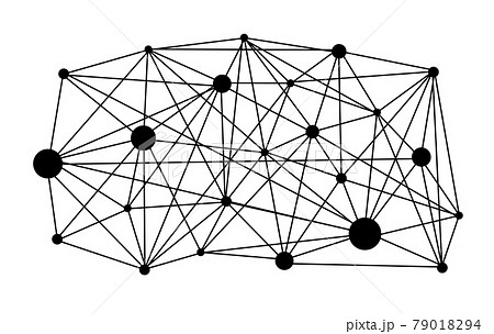 ネットワークシルエットのイラスト素材