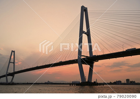 名港中央大橋と夕景 名港中央大橋と夕景 79020090