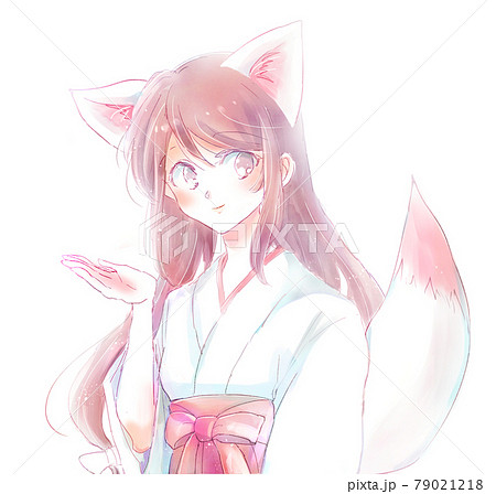 案内する狐の神使の女の子イメージ 案内する狐の神使の女の子イメージ 79021218