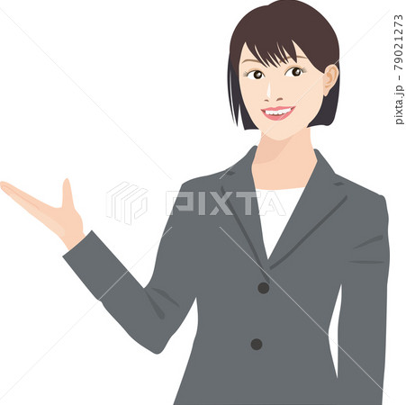 商品を紹介する女性 79021273