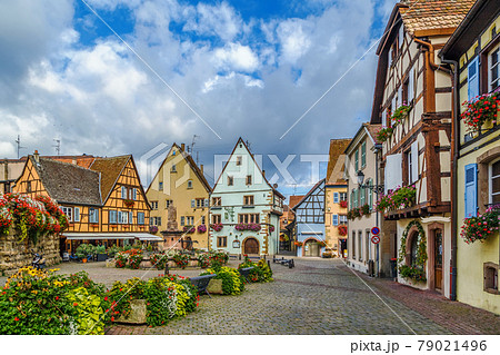 Main square in Eguisheim, Alsace, France Main square in Eguisheim, Alsace, France 79021496