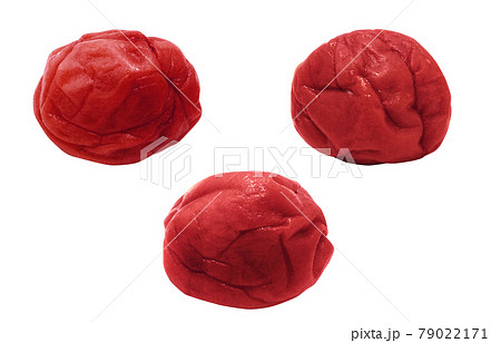 梅干し 梅ぼし しそ漬け 赤 イラスト リアル 79022171