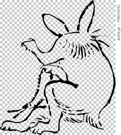 鳥獣戯画:やさぐれうさぎの後ろ姿 鳥獣戯画:やさぐれうさぎの後ろ姿 79025042