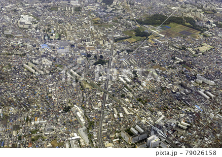 西武柳沢駅上空から田無駅方向を空撮 79026158