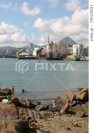 the coast at  Yau Tong, hong kong  19 Sept 2005 79028691