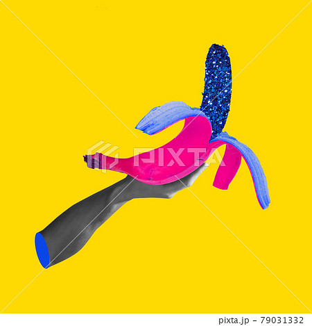 Contemporary art collage and modern design. Summer mood. Cocktail party. Concept of idea, inspiration, creativity and art. 79031332