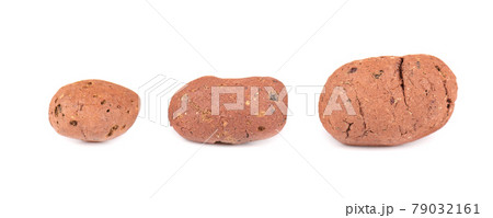 Expanded clay drainage isolated on white background. Whole brown clay pebbles. 79032161