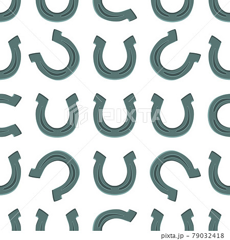 Illustration on theme Irish holiday St Patrick day, seamless horseshoes Illustration on theme Irish holiday St Patrick day, seamless horseshoes 79032418
