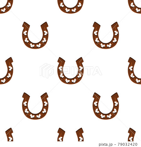 Illustration on theme Irish holiday St Patrick day, seamless horseshoes Illustration on theme Irish holiday St Patrick day, seamless horseshoes 79032420