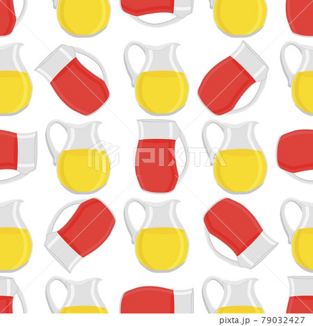 Illustration on theme big colored lemonade in glass jug Illustration on theme big colored lemonade in glass jug 79032427