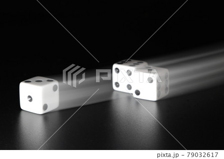 Dice with motion blur 79032617