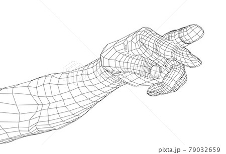 Fingers crossed. Vector 79032659
