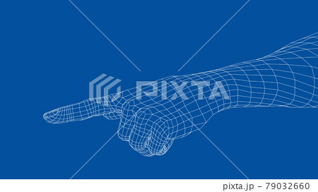 Human hand point with finger. Vector Human hand point with finger. Vector 79032660