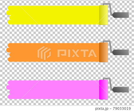 Illustration of applying oil-based paint with a roller 79033019