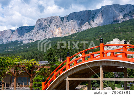 Amazing august in Crimea : japanese garden neamed "Six Sences" :  japanese bridge . 79033391