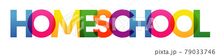 Homeschool word vector illustration. Colored rainbow text. Vector banner. Corporate concept. Gradient Text. Transparency Letters. Vector illustration Homeschool word vector illustration. Colored rainbow text. Vector banner. Corporate concept. Gradient Text. Transparency Letters. Vector illustration 79033746