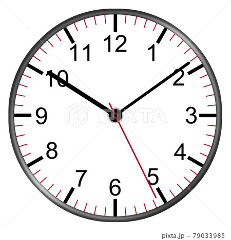 Clock face with numbers illustration secondのイラスト素材