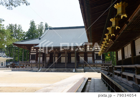 高野山壇上伽藍 御影堂と金堂 和歌山県高野町 高野山壇上伽藍 御影堂と金堂 和歌山県高野町 79034054