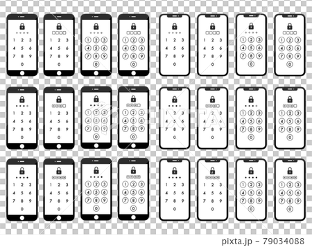 [密碼] 智能手機鎖屏簡單圖像圖標集 B（鎖定到解鎖） 79034088