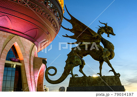 Family center and wedding palace at night, Kazan, Tatarstan, Russia 79034197