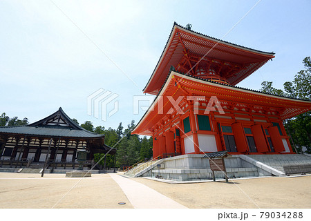 高野山壇上伽藍　根本大塔　和歌山県高野町 79034288