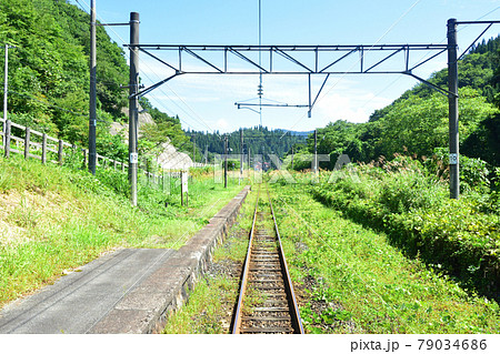 2020年夏、奥羽本線の及位駅から新庄駅間車両からの車窓風景 2020年夏、奥羽本線の及位駅から新庄駅間車両からの車窓風景 79034686