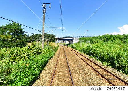 2020年夏、山形線の新庄駅から赤湯駅間の車窓風景と駅風景 79035417
