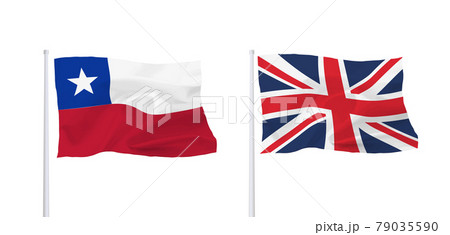 イギリスとチリ共和国の国旗