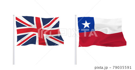 イギリスとチリ共和国の国旗